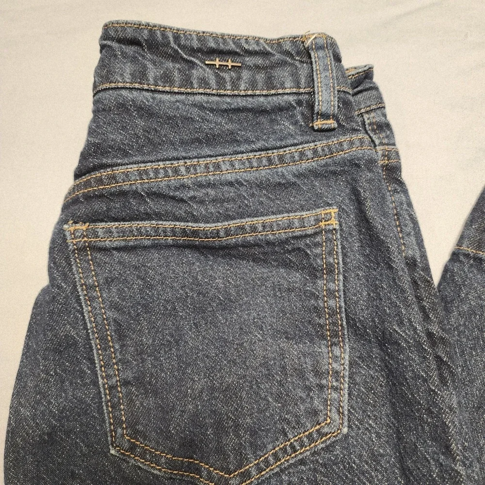 Habitual Womens 2/26 Wide Leg Jeans Seamed Medium Blue High Rise Denim Pants‎